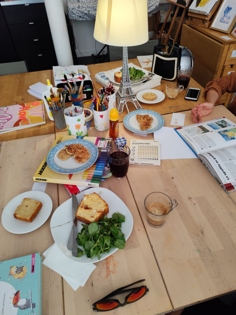 brunch peinture, dessin, aquarelle