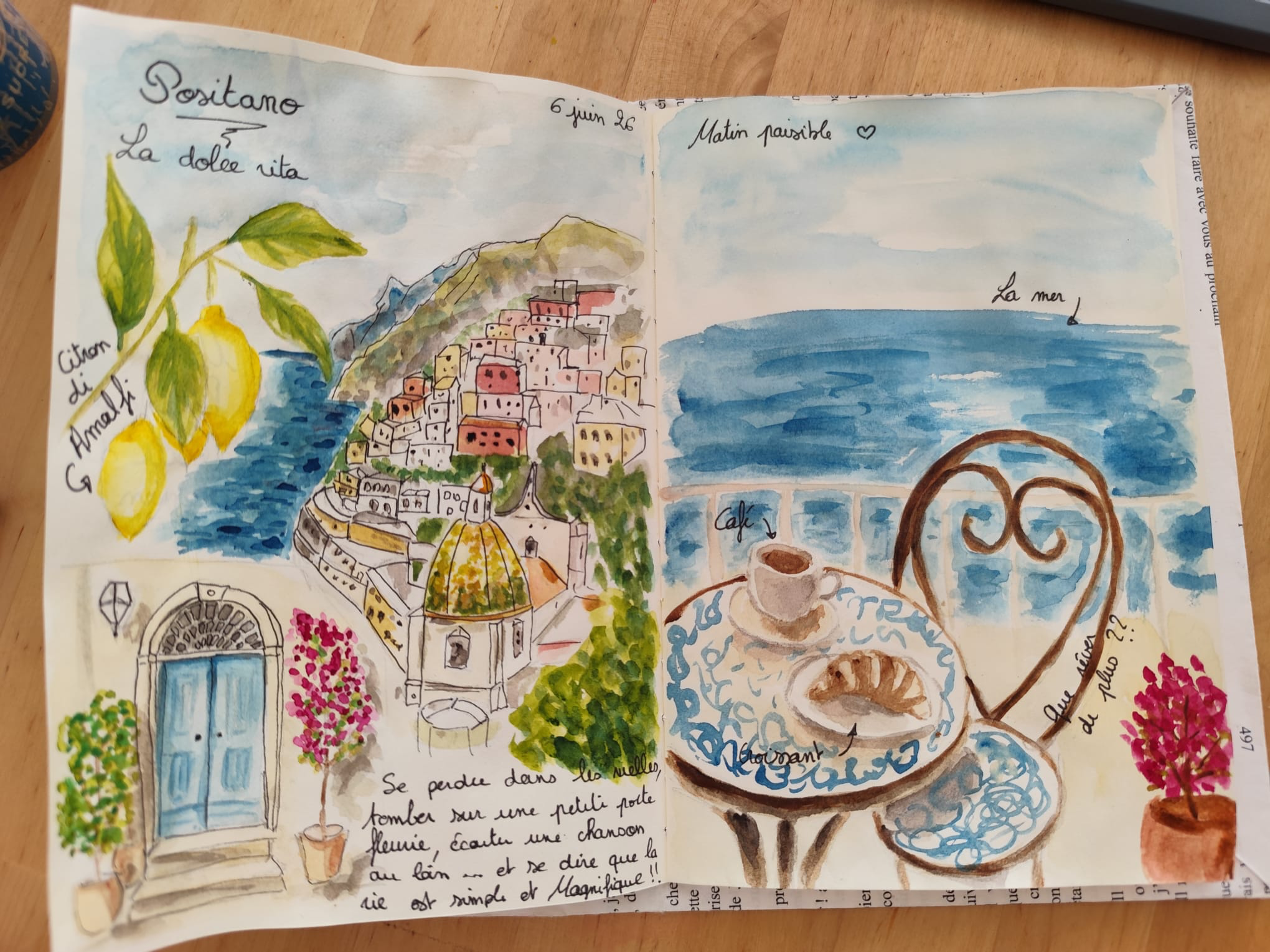Aquarelle : carnet de voyage